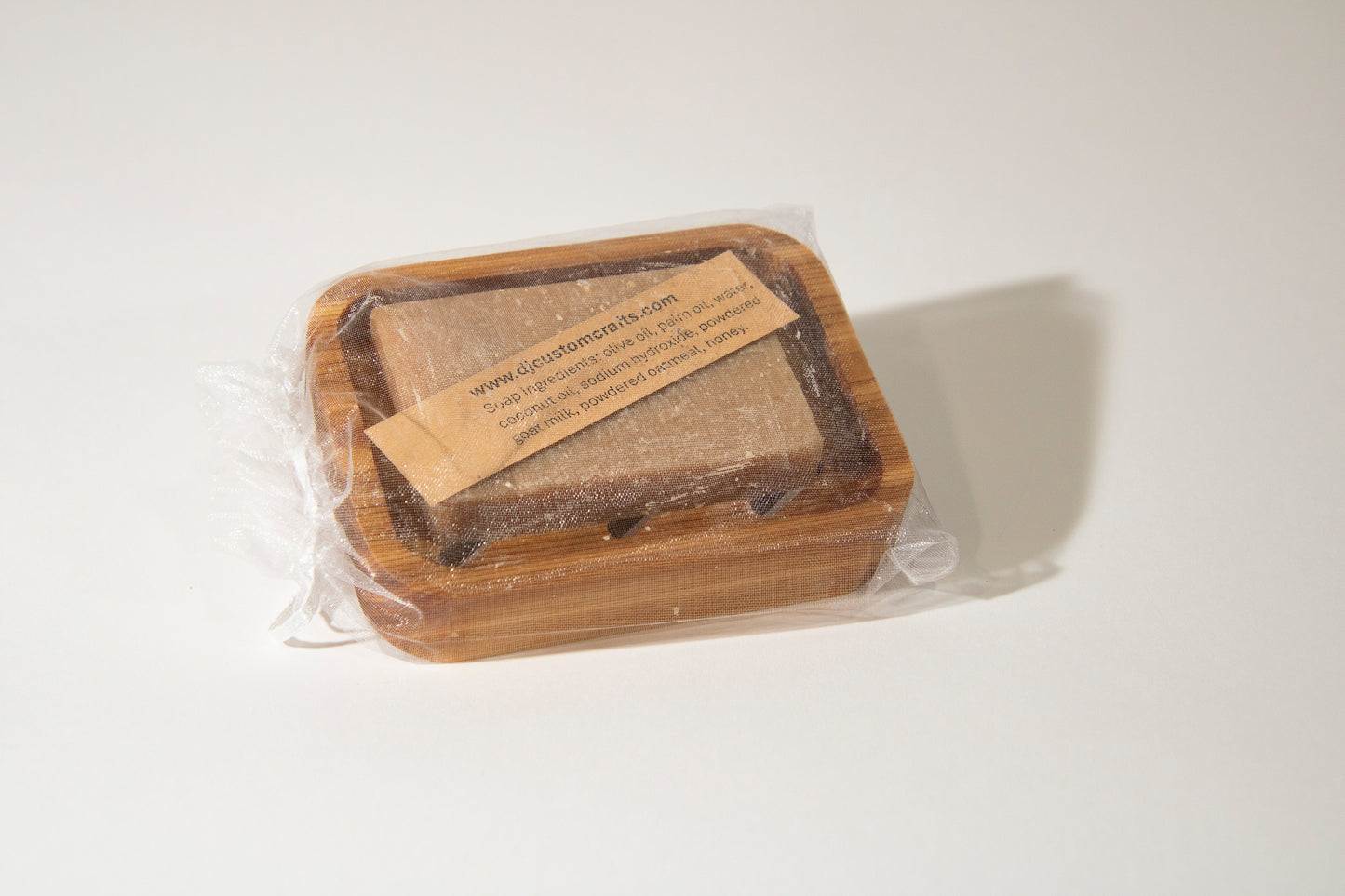 Soap Dish with  Unscented Handmade Soap