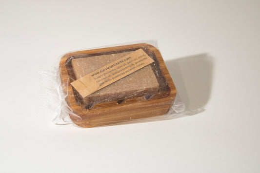 Soap Dish with  Unscented Handmade Soap