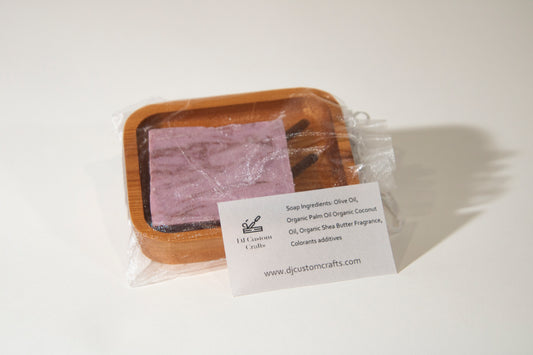 Soap Dish with  scented Handmade Soap